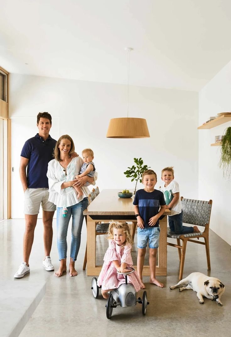 A young family at home